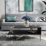 Casa si Gradina - Mobilier - Mese si birouri - Masute de cafea - Masuta de cafea, Hanah Home, pal melaminat, antracit, 100x50x40 cm - Infinity.ro