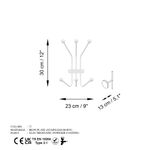 Casa si Gradina - Mobilier - Organizare si depozitare - Cuiere - Cuiere de perete, Wallxpert, metal, alb, 23x13x30 cm - Infinity.ro