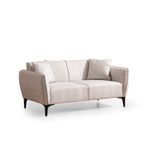 Casa si Gradina - Mobilier - Canapele si coltare - Canapele - Canapea 2 locuri, Hanah Home, lemn fag si pal, alb, 160x95x67 cm - Infinity.ro
