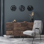 Casa si Gradina - Decoratiuni - Decoratiuni perete - Decoratiune perete, Wallxpert, metal, negru, 30x34 cm, set 3 piese - Infinity.ro