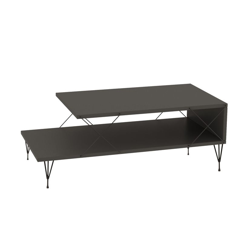 Casa si Gradina - Mobilier - Mese si birouri - Masute de cafea - Masuta de cafea, Hanah Home, pal melaminat, antracit, 100x50x40 cm - Infinity.ro