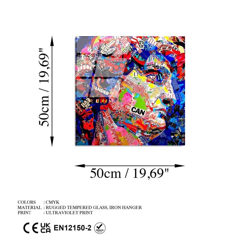 Casa si Gradina - Decoratiuni - Tablouri - Tablou decorativ, Wallxpert, sticla temperata, multicolor, 50x50 cm, 123BZM2306 - Infinity.ro