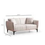 Casa si Gradina - Mobilier - Canapele si coltare - Canapele - Canapea 2 locuri, Hanah Home, lemn fag si pal, alb, 160x95x67 cm - Infinity.ro