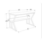 Casa si Gradina - Mobilier - Mese si birouri - Birouri - Birou, Hanah Home, pal melaminat, alb auriu, 120x60x72.8 cm, 875ZNA4574 - Infinity.ro