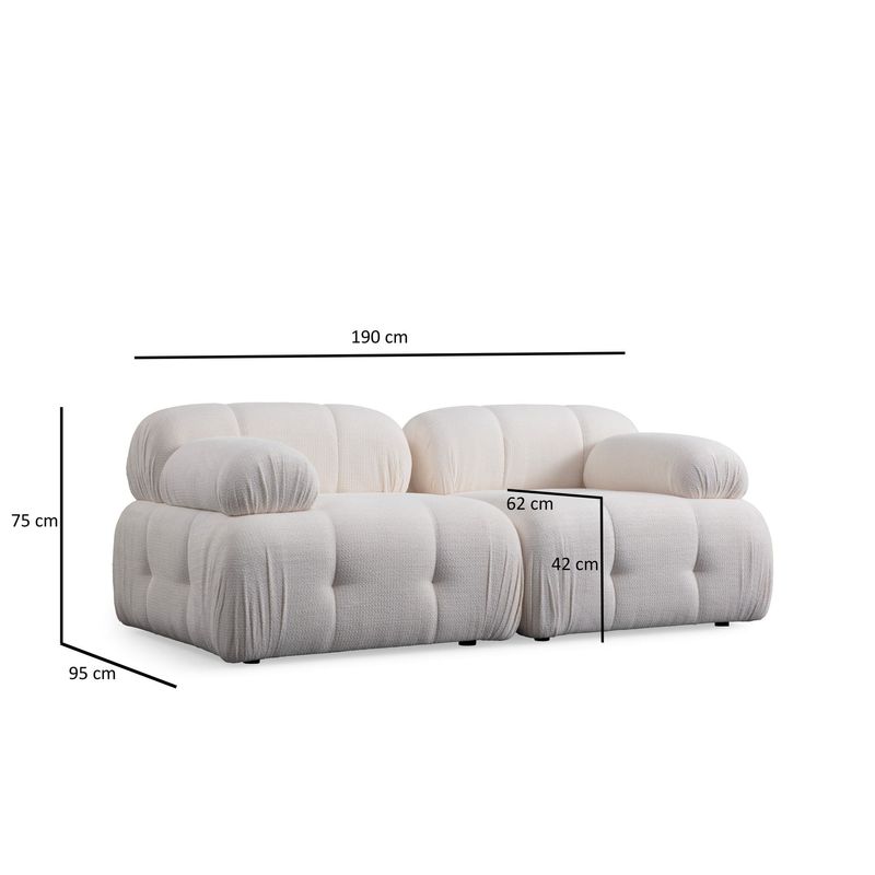 Casa si Gradina - Mobilier - Canapele si coltare - Coltare - Coltar, Atelier Del Sofa, lemn de fag si pal, alb, 190x160x95 cm, tapiterie poliester - Infinity.ro