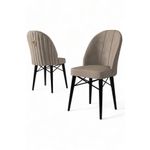 Casa si Gradina - Mobilier - Scaune si fotolii - Scaune - Set scaune, Hanah Home, metal, cappuccino si negru, 44x42x96 cm, 6 piese - Infinity.ro