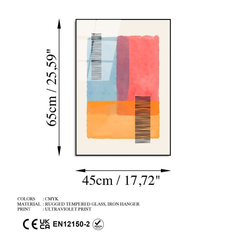 Casa si Gradina - Decoratiuni - Tablouri - Tablou decorativ, Wallxpert, sticla calita, multicolor, 45x65 cm, 123BZM2413 - Infinity.ro