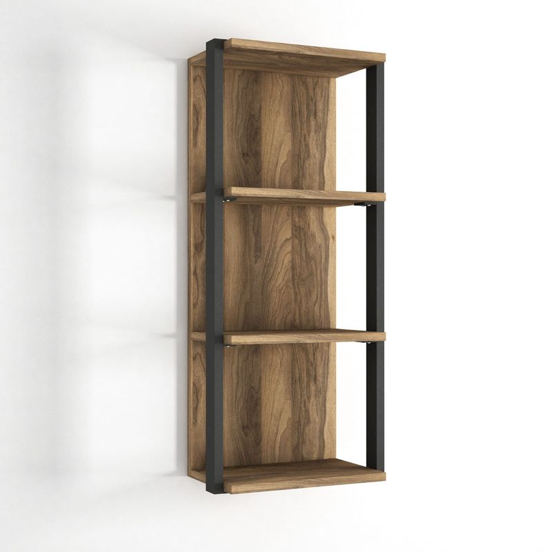 Casa si Gradina - Mobilier - Biblioteci si rafturi - Etajere - Etajera, Hanah Home, PAL melaminat, nuc, 33.5x21.3x79.5 cm - Infinity.ro