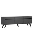 Casa si Gradina - Mobilier - Comode si corpuri - Comode - Comoda tv, Hanah Home, pal melaminat, antracit, 150x30x48 cm - Infinity.ro