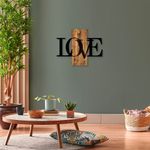 Casa si Gradina - Decoratiuni - Decoratiuni perete - Accesoriu decorativ de perete, Wallxpert, lemn si metal, nuc si negru, 58x73 cm - Infinity.ro