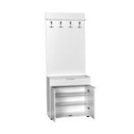 Casa si Gradina - Mobilier - Organizare si depozitare - Cuiere - Cuier, Hanah Home, pal melaminat, alb, 73x36x187 cm - Infinity.ro