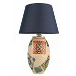 Casa si Gradina - Corpuri si surse de iluminat - Veioze si lampi - Veioze - Veioza, Opviq, ceramica, albastru bleumarin, 50 cm - Infinity.ro