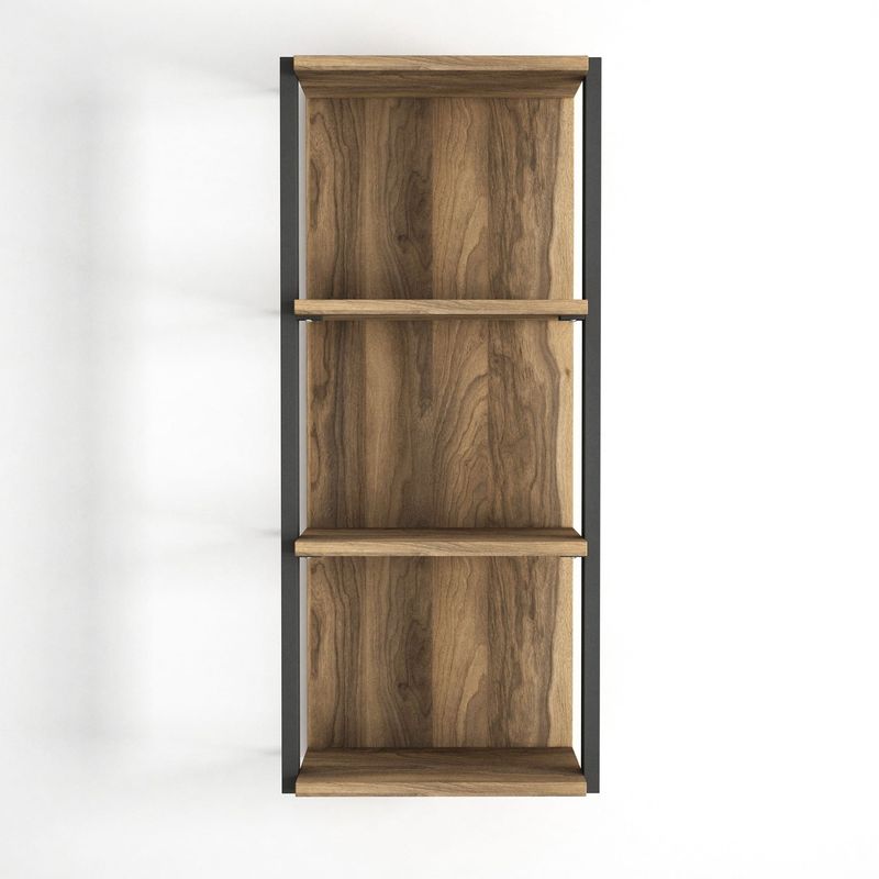 Casa si Gradina - Mobilier - Biblioteci si rafturi - Etajere - Etajera, Hanah Home, PAL melaminat, nuc, 33.5x21.3x79.5 cm - Infinity.ro