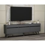Casa si Gradina - Mobilier - Comode si corpuri - Comode - Comoda tv, Hanah Home, pal melaminat, antracit, 150x30x48 cm - Infinity.ro