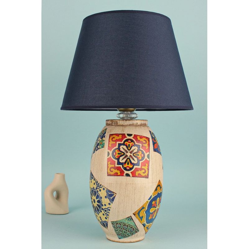 Casa si Gradina - Corpuri si surse de iluminat - Veioze si lampi - Veioze - Veioza, Opviq, ceramica, albastru bleumarin, 50 cm - Infinity.ro
