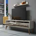 Casa si Gradina - Mobilier - Seturi de mobilier - Seturi living - Set mobilier living, Hanah Home, pal melaminat, crem, 150x50x30 cm - Infinity.ro