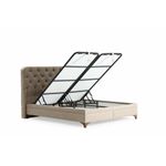 Casa si Gradina - Mobilier - Saltele si somiere - Somiere - Somiera cu tablie, Hanah Home, pal melaminat, bej, 100x190 cm - Infinity.ro