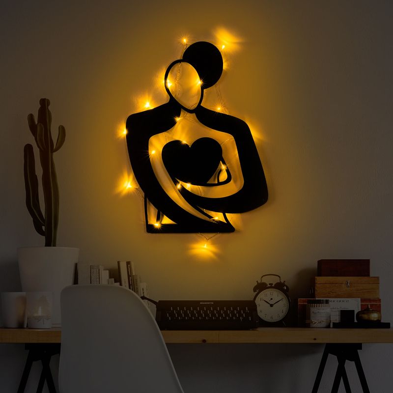 Casa si Gradina - Decoratiuni - Decoratiuni perete - Accesoriu decorativ de perete, Wallxpert, metal, negru, 70x52 cm, 891TNL3764 - Infinity.ro
