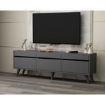 Casa si Gradina - Mobilier - Comode si corpuri - Comode - Comoda tv, Hanah Home, pal melaminat, antracit, 150x30x48 cm - Infinity.ro
