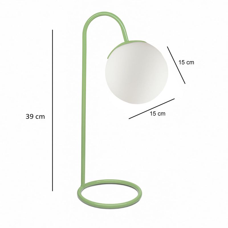 Casa si Gradina - Corpuri si surse de iluminat - Veioze si lampi - Veioze - Veioza, Opviq, metal, menta, 39 cm - Infinity.ro