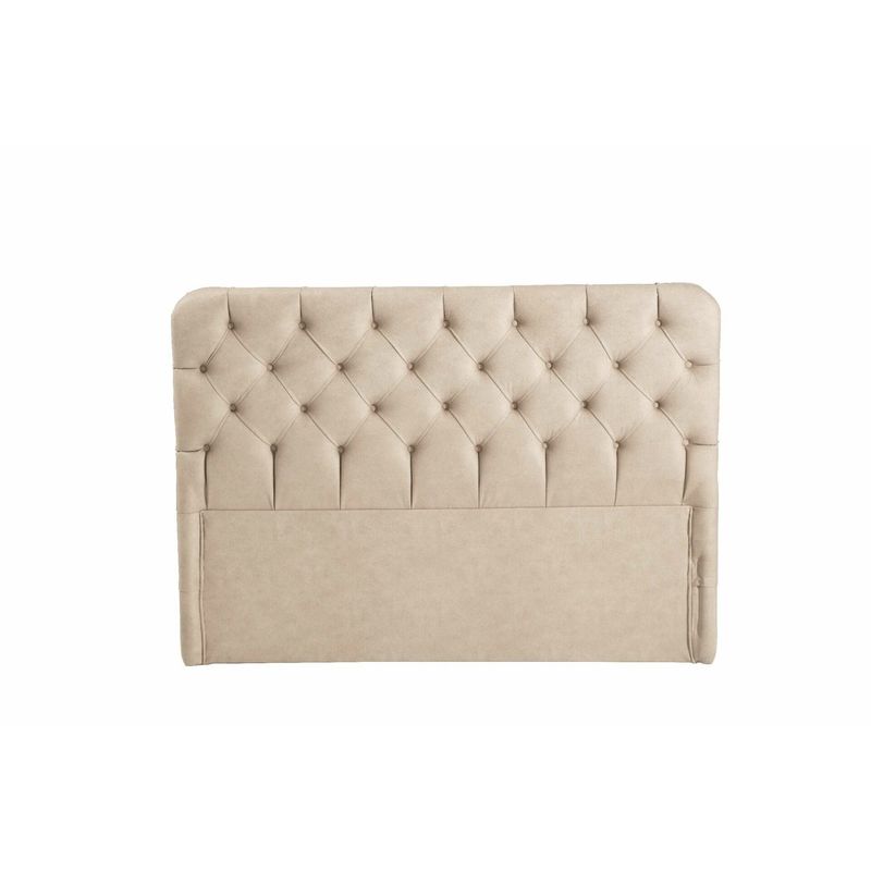 Casa si Gradina - Mobilier - Saltele si somiere - Somiere - Somiera cu tablie, Hanah Home, pal melaminat, bej, 100x190 cm - Infinity.ro
