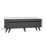 Casa si Gradina - Mobilier - Comode si corpuri - Comode - Comoda tv, Hanah Home, pal melaminat, antracit, 150x30x48 cm - Infinity.ro