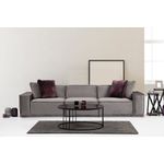 Casa si Gradina - Mobilier - Canapele si coltare - Canapele - Canapea 3 locuri, Hanah Home, lemn fag si pal, gri, 300x100x76 cm - Infinity.ro