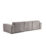 Casa si Gradina - Mobilier - Canapele si coltare - Canapele - Canapea 3 locuri, Hanah Home, lemn fag si pal, gri, 300x100x76 cm - Infinity.ro