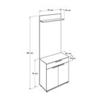 Casa si Gradina - Mobilier - Organizare si depozitare - Cuiere - Cuier, Hanah Home, pal melaminat, alb, 73x36x187 cm - Infinity.ro
