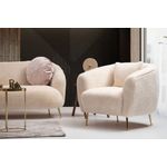 Casa si Gradina - Mobilier - Scaune si fotolii - Fotolii - Fotoliu, Hanah Home, lemn fag si pal, bej, 85x85x80 cm - Infinity.ro