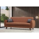 Casa si Gradina - Mobilier - Canapele si coltare - Canapele - Canapea extensibila 3 locuri, Atelier Del Sofa, poliester texturat in, rosu tigla, 214x86x77 cm - Infinity.ro