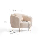 Casa si Gradina - Mobilier - Scaune si fotolii - Fotolii - Fotoliu, Hanah Home, lemn fag si pal, bej, 85x85x80 cm - Infinity.ro