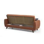 Casa si Gradina - Mobilier - Canapele si coltare - Canapele - Canapea extensibila 3 locuri, Atelier Del Sofa, poliester texturat in, rosu tigla, 214x86x77 cm - Infinity.ro