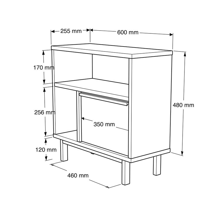 Casa si Gradina - Mobilier - Comode si corpuri - Console - Consola, Hanah Home, PAL melaminat, nuc, 60x25,5x60 cm - Infinity.ro