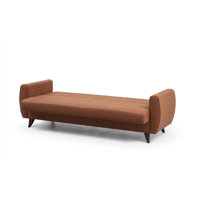 Casa si Gradina - Mobilier - Canapele si coltare - Canapele - Canapea extensibila 3 locuri, Atelier Del Sofa, poliester texturat in, rosu tigla, 214x86x77 cm - Infinity.ro