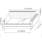 Casa si Gradina - Mobilier - Canapele si coltare - Canapele - Canapea extensibila 3 locuri, Atelier Del Sofa, poliester texturat in, rosu tigla, 214x86x77 cm - Infinity.ro