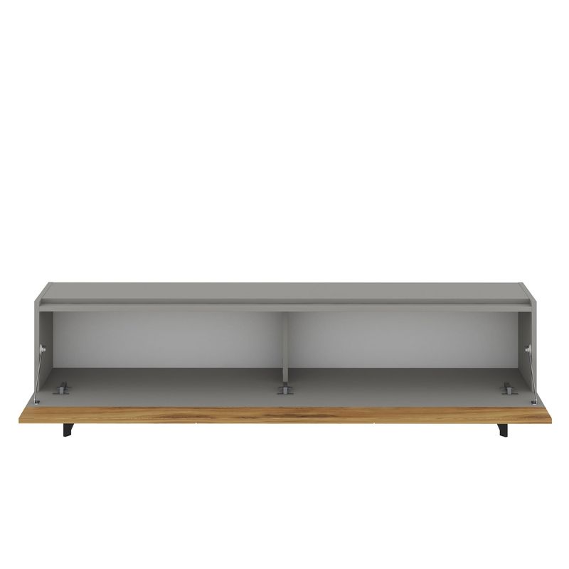 Casa si Gradina - Mobilier - Comode si corpuri - Comode - Comoda tv, Hanah Home, pal melaminat, gri si stejar, 180x49x37 cm - Infinity.ro