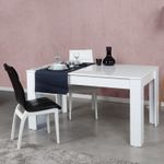 Casa si Gradina - Mobilier - Mese si birouri - Mese bucatarie si dining - Masa extensibila, Hanah Home, pal melaminat, alb, 130x80x78 cm - Infinity.ro