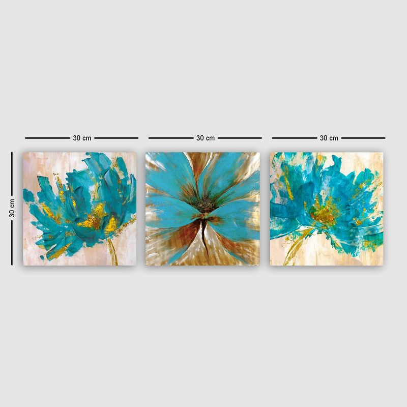 Casa si Gradina - Decoratiuni - Tablouri - Tablou decorativ, Wallxpert, panza, multicolor, 30x90 cm, set 3 piese, 564RMY1108 - Infinity.ro