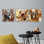 Casa si Gradina - Decoratiuni - Tablouri - Tablou decorativ canvas 3 piese, Wallxpert, multicolor, panza, rama lemn, 30x90 cm, 564RMY1183 - Infinity.ro