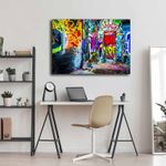 Casa si Gradina - Decoratiuni - Tablouri - Tablou canvas decorativ, Wallxpert, multicolor, 70x100 cm, panza, rama lemn, 649THL1154 - Infinity.ro