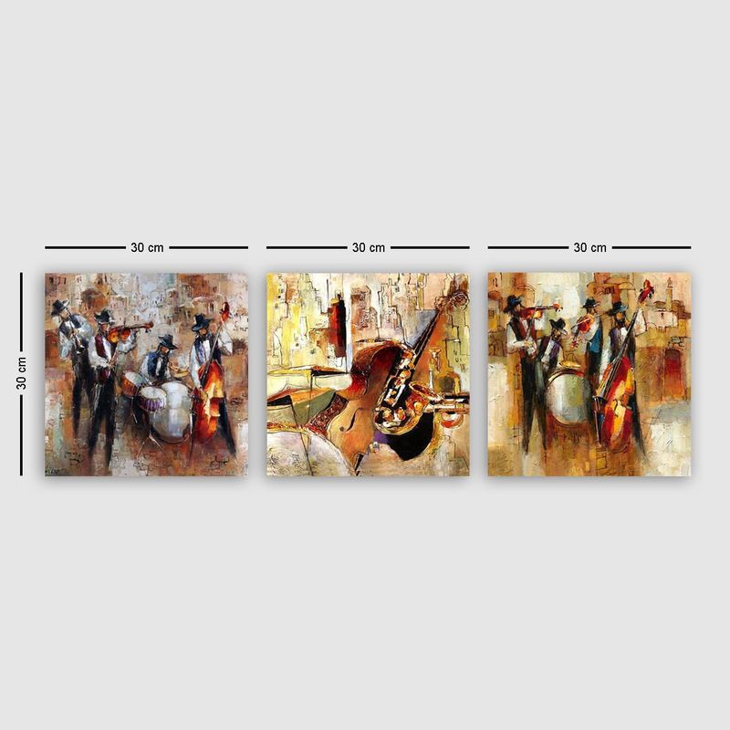 Casa si Gradina - Decoratiuni - Tablouri - Tablou decorativ canvas 3 piese, Wallxpert, multicolor, panza, rama lemn, 30x90 cm, 564RMY1183 - Infinity.ro