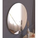 Casa si Gradina - Decoratiuni - Oglinzi - Oglinda rotunda, Hanah Home, mdf, alb, 60x60x2.2 cm, 116SAM1147 - Infinity.ro