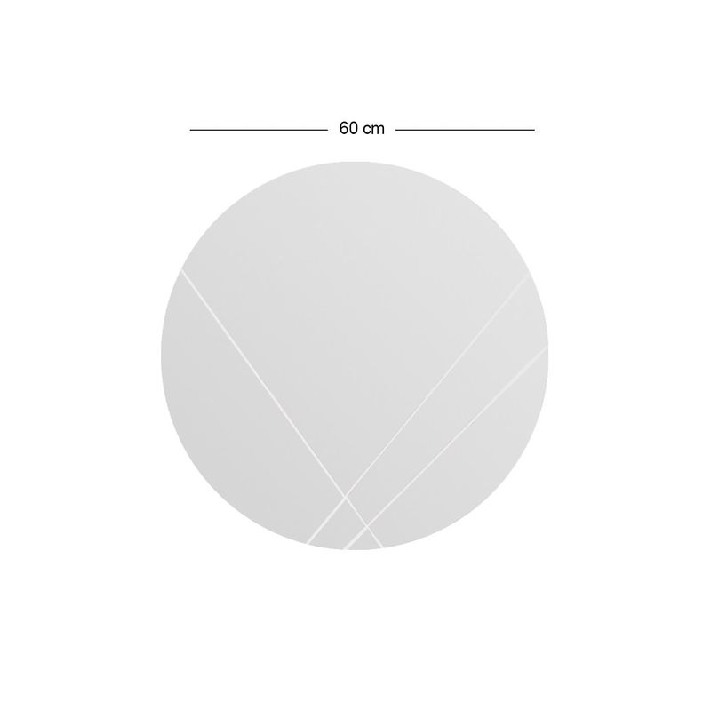 Casa si Gradina - Decoratiuni - Oglinzi - Oglinda rotunda, Hanah Home, mdf, alb, 60x60x2.2 cm, 116SAM1147 - Infinity.ro