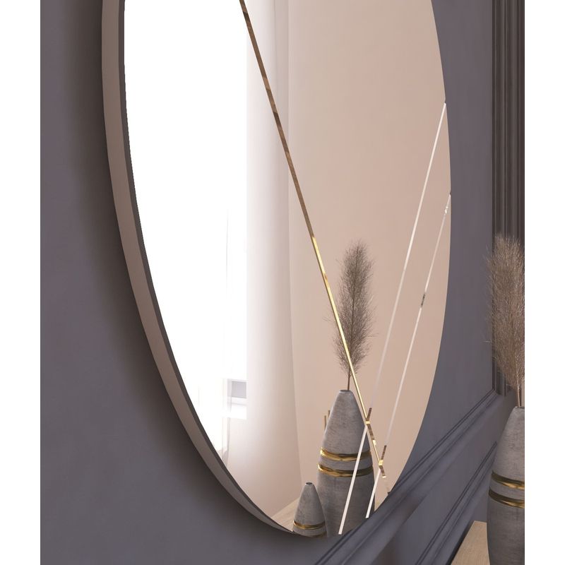 Casa si Gradina - Decoratiuni - Oglinzi - Oglinda rotunda, Hanah Home, mdf, alb, 60x60x2.2 cm, 116SAM1147 - Infinity.ro