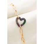 Fashion, accesorii si bijuterii - Femei - Bijuterii femei - Bratari femei - Bratara, Heliophilia, metal, auriu, zirconiu, 20 cm, 948ELK1146 - Infinity.ro