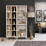 Casa si Gradina - Mobilier - Biblioteci si rafturi - Biblioteci - Biblioteca, Hanah Home, pal melaminat, stejar si alb, 100x25x162 cm - Infinity.ro