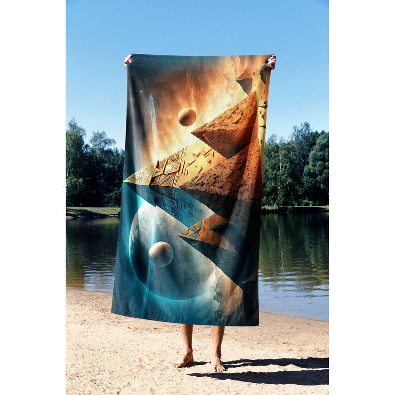 Casa si Gradina - Textile si covoare - Textile baie - Prosoape - Prosop de plaja, L'essentiel Maison, multicolor, 90x150 cm, microfibra, 450AST1197 - Infinity.ro
