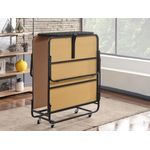 Casa si Gradina - Mobilier - Paturi si accesorii - Paturi - Pat pliabil, Hanah Home, metal, alb negru, 90x70x204 cm, saltea 15 cm - Infinity.ro