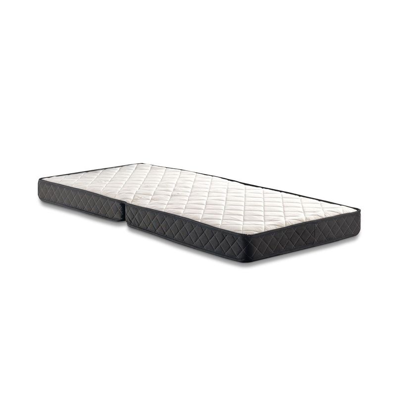 Casa si Gradina - Mobilier - Paturi si accesorii - Paturi - Pat pliabil, Hanah Home, metal, alb negru, 90x70x204 cm, saltea 15 cm - Infinity.ro